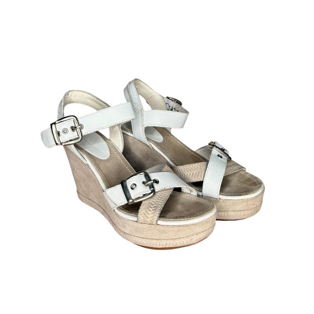 Blackstone Strappy Wedges Size 9.5 (EU 40) DL41 Platform Leather Sandals Heels
